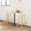 VidaXL vidaXL Dining Chairs 2 pcs Natural 46 x 37 x 63 cm Solid Rubber Wood 5