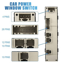 15883429 Car Front Driver Side Master Power Window Lift with Folding Mirrors for H2 2005-2007