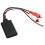 2Pcs Car Wireless  Module Music Adapter RCA AUX Audio Cable Universal 2RCA Interface  Adapter 5-12V 8