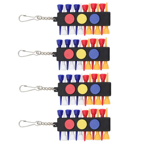 Tee Holding Accessoire Plastic Multikleur 4 Sets 5X9 5 Cm