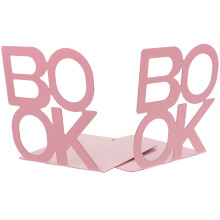 2 Metaal Bladwijzers Boek 14x13x12,5 Cm Roze