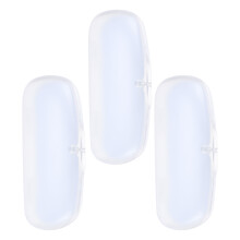 3St Transparante PVC Frosted Brillenbewaarbox Lichtgewicht