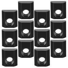12St Zwart Geplateerde Slide-in T Slot Moeren Voor Home Werkbanken