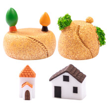1Set Mini Resin Huis in Diverse Kleuren Voor Creatieve Tuindecoratie