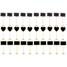 30Pièces Ardoises Noires Miniatures Avec Support Pour Signalétique