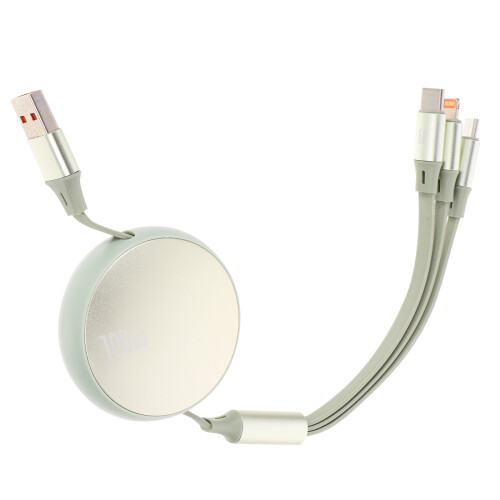 2Pièces Câble Charge Rapide Type-C Vert Et Portable