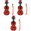 3Pièces Mini Violons Marron Décoratifs Accessoires Maison De 1