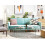 Beliani Sofa Bed 3 Seater SENJA Velvet Light Blue 2
