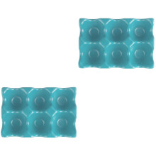 2Pièces Rangement Œufs Céramique 6 Places Bleu Design Moderne