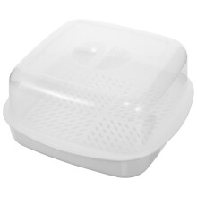 1St Wit PP Food Steamer Met Honingraat En Duurzaam Materiaal