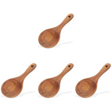 4Pièces Cuillères En Bois Beige Pour Cuisine Antidérapante Service