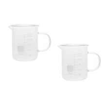 2Pièces Tasses Bécher Scientifiques En Verre Transparent Pour Cuisine