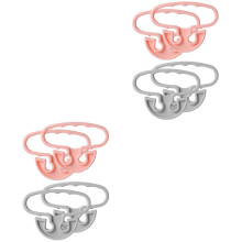 8Pièces Poignées Plastique Ergonomiques Rose Gris Pour Sacs De Courses