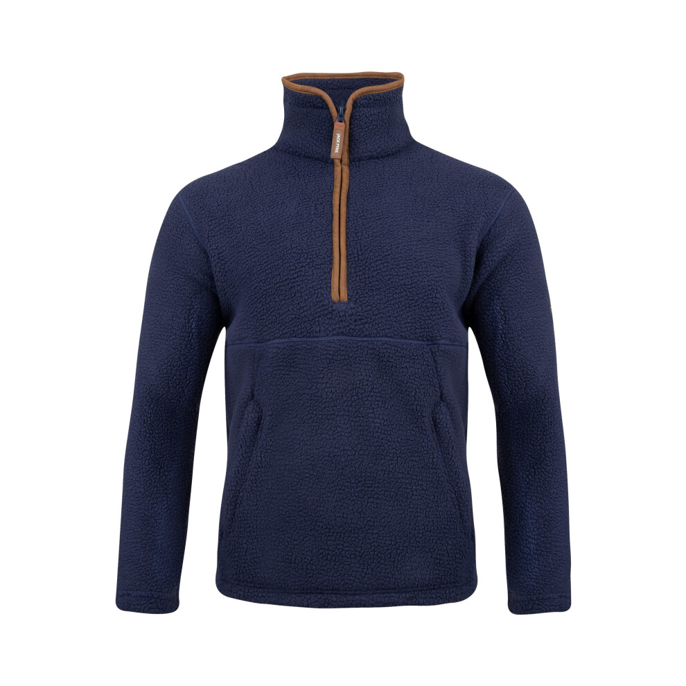 Jack Pyke Half Zip Sherpa Fleece Pullover Navy Large