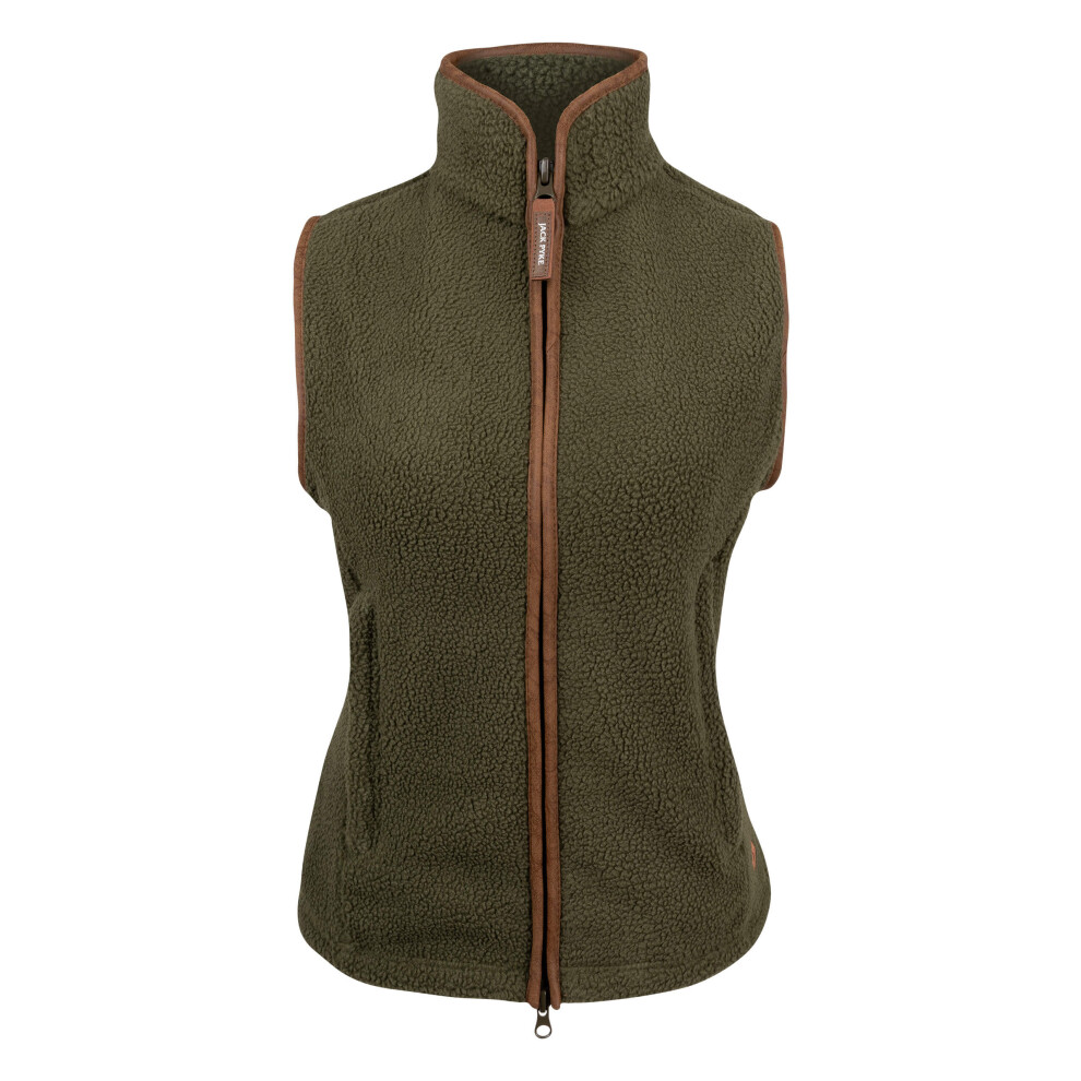 Jack Pyke Ladies Sherpa Fleece Gilet Olive XX-Large