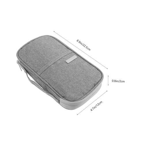 Functionele Grijze Passport Organizer Van Polyester 1