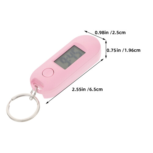2St ABS Digitale Mini Sleutelhanger Roze Draagbaar En 1