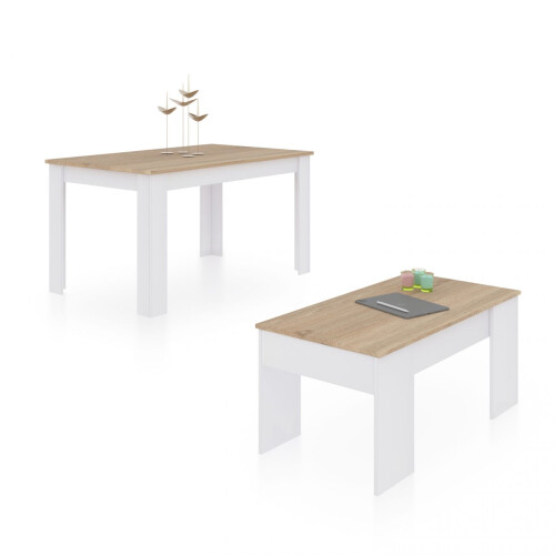 Pack mesa de comedor 140 y mesa de centro Vita