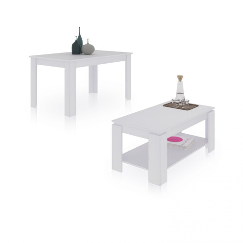 Pack mesa de comedor 140 y mesa de centro Lya