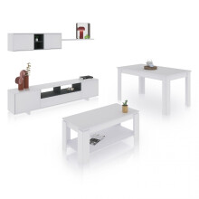 Pack salón con mesa de centro y mesa de comedor Kenzo Max V1A