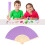 5 Stks Witte Vouwende Handventilator Kinderfeestcadeau Diy 4