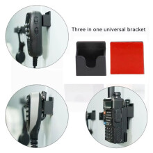 Universal Car Radio Holder Mount Wall Mount Microphone Hanger Handheld Radio Holder Adhesive Back