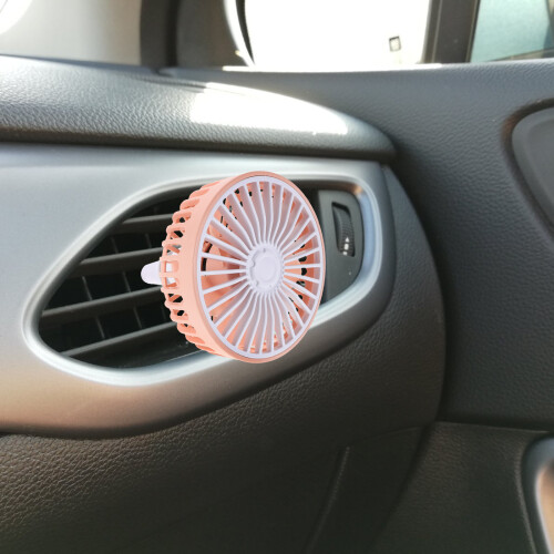 Roze Auto Ventilator USB Plastic Mini Fan Voor Koeling 2