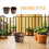 2Pièces Pots En Bois Carbonisé Pour Fleurs - Cache-Barils Rétro 5