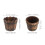 2Pièces Pots En Bois Carbonisé Pour Fleurs - Cache-Barils Rétro 2