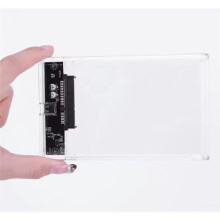 USB 3.1/Type C External Hard Drive Enclosure Tool-Free Clear HDD SSD Caddy Cable Included for 2.5 Inch 7mm HDD SSD