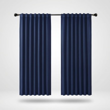Thermal Blackout Curtains 2 Pieces Elegant 175x140 cm Navy — blackout curtains, thermal curtains, navy curtains, 175x140 curtains, set of 2 curtains