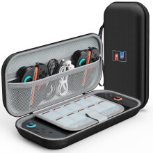 Protective Case for Nintendo Switch Console Travel Case Hard Shell Black — nintendo switch case, travel pouch, hard case, 600d polyester, eva foam