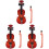3Pièces Mini Violons Marron Décoratifs Accessoires Maison De 2