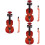 3Pièces Mini Violons Marron Décoratifs Accessoires Maison De 5