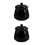 2Pièces Boîte Sucre Céramique Noire Design Compact 3