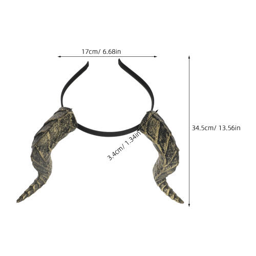 Accessoires Cornes De Démon Dorées PU -Tête Pour 1