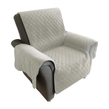 Housse de protection pour fauteuil Sherpa réversible matelassée beige 191 x 165 cm — housse de fauteuil