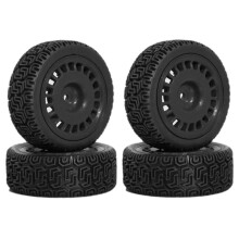 4pcs 68mm Rally-Tires Rubber Tire Wheel Tyre for XV01 XV02 TT01 TT02 PTG-2 1/10 RC Rally-Racing Car Upgrade Parts Black