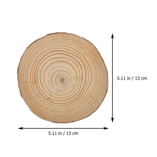 6Pièces Coasters Bois Beige Ronds Protection Table Maison Élégante 1