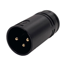20Pcs New High-Quality Black Shell Gold Pin Professional 3 Pin Right Angle XLR Male and Female Plug Male