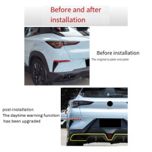 1 Set Car LED Rear Bumper Reflector Lights for -T 2020-2024 Turn Signal Brake Tail Lights Auto Accessory A