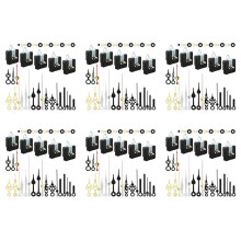 30 Pcs Clock Movement Mechanism Parts Silence Quartz DIY Wall Clock with 7 Different Pairs Clock Hands Replacement Kit