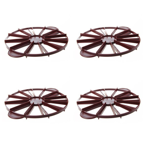 4X Cake Divider Slice Pie Cake 10 / 12 Piece Equal Portion  Divider Dark Red