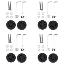 4Ensemble 50X15mm Bagages Roues Remplacement RéSistant à L'Usure PU Roulette Valise Roues de Rechange Roue Bagages Universel 6mm 8mm