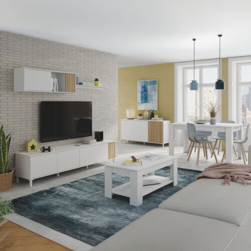 Pack salón con mesa de centro Nitza Plus V1 2