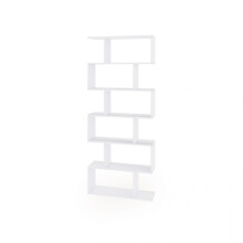 Estantería de diseño escalonado vertical en blanco brillo 192 cm Zoe High
