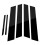 6PCS Window Pillar Posts Cover, for   2006-2011 Side Door Panel Trims, Glossy Black 2