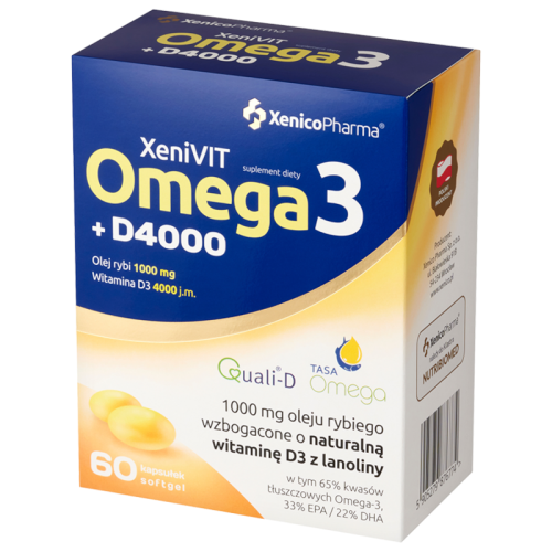 Xenico Pharma Bio Omega3 + D4000 60 kapsułek