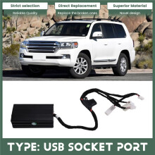 Porta de Tomada USB Multifuncional para Carro, Voltímetro, Carregador, Interruptor Basculante para  Land  200 LC200 2008-2015