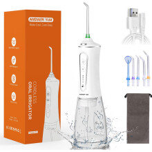 Kabelloser Zahn-Irrigator 300 ml mit 5 Modi, wasserdicht — kabelloser zahnreinigungsstrahl, 300 ml zahnmedizinischer spülstrahler
